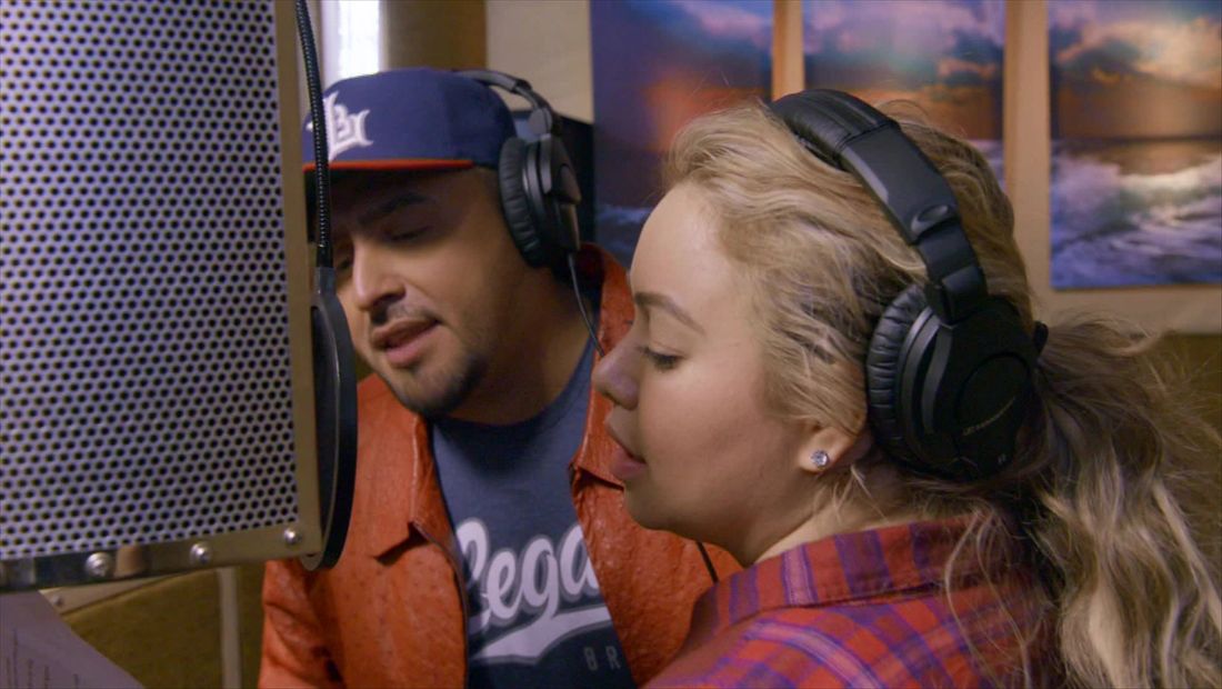 Juan and Chiquis in the studio Juan and Chiquis in the studio